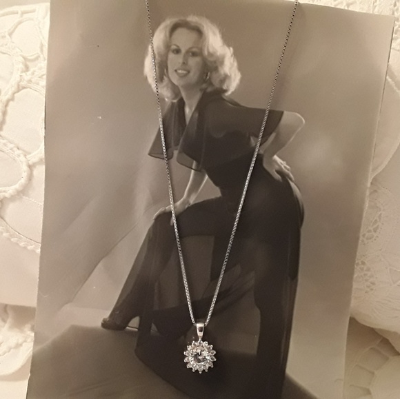 Jewelry - . 925 SOLID STERLING SILVER CZ 16" NECKLACE ITALY